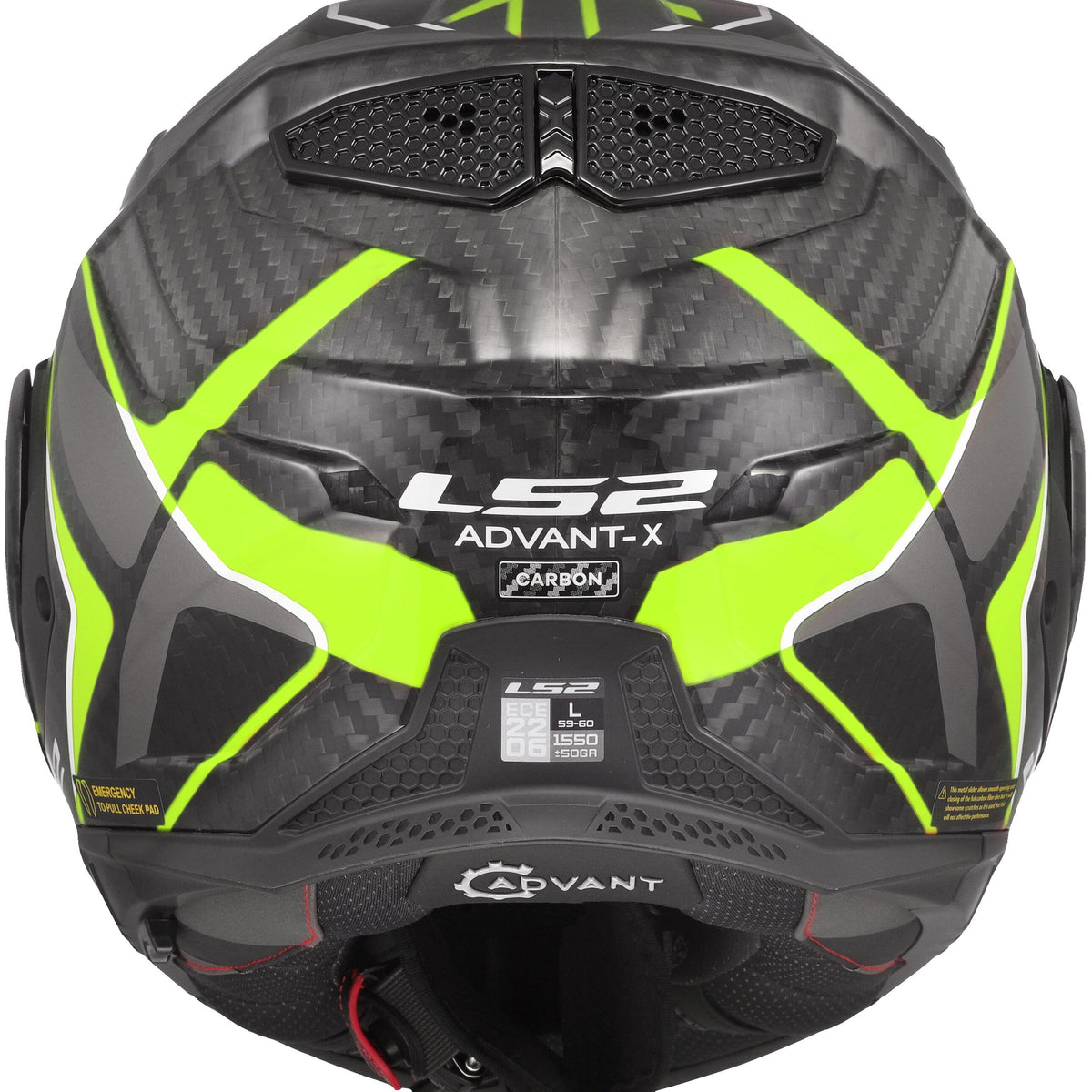 LS2 FF901 Advant X Carbon Future II Zwart/Neongeel Systeemhelm ECE 22.06 – foto 2
