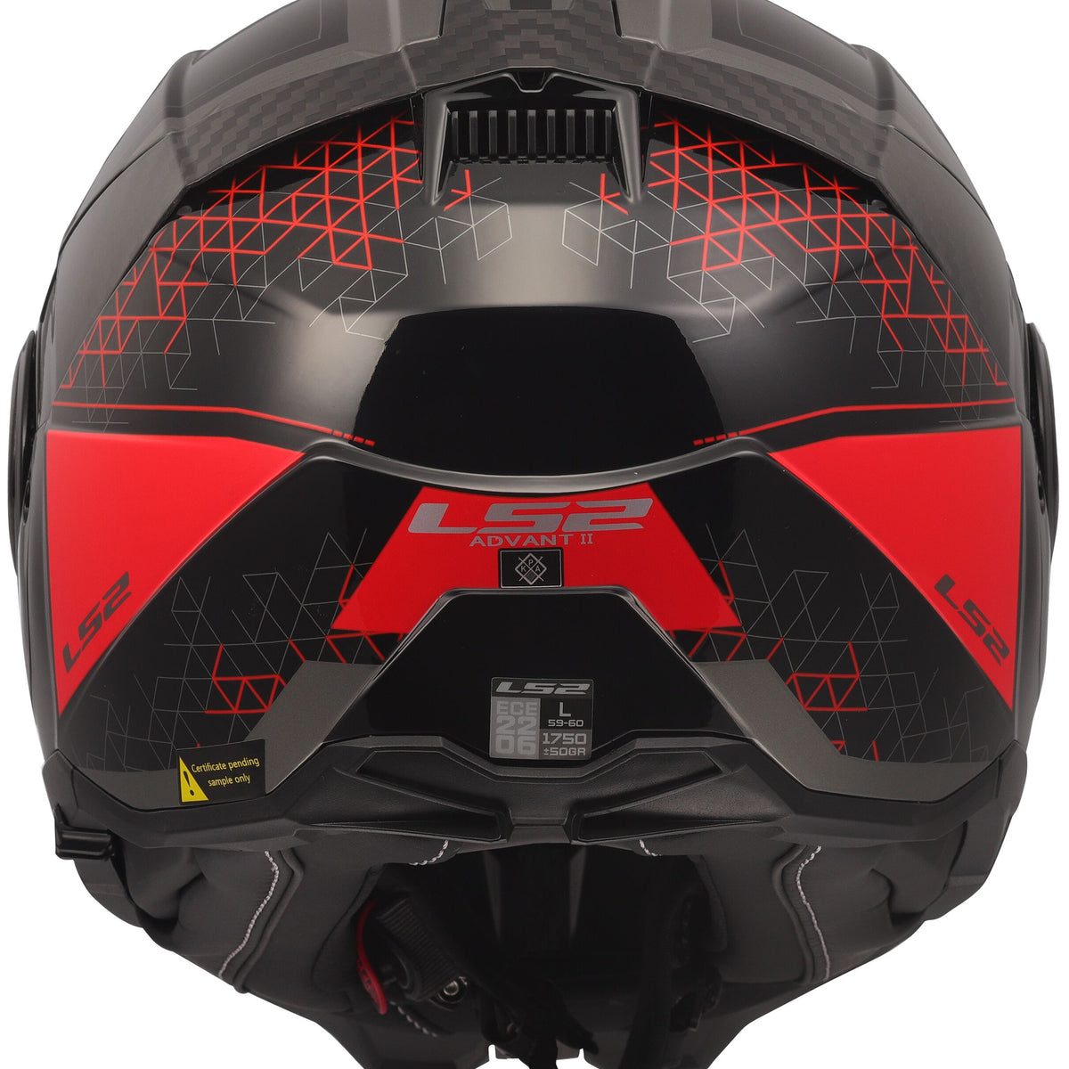 LS2 FF910 Advant II Astral Zwart/Rood Systeemhelm ECE 22.06 – foto 3