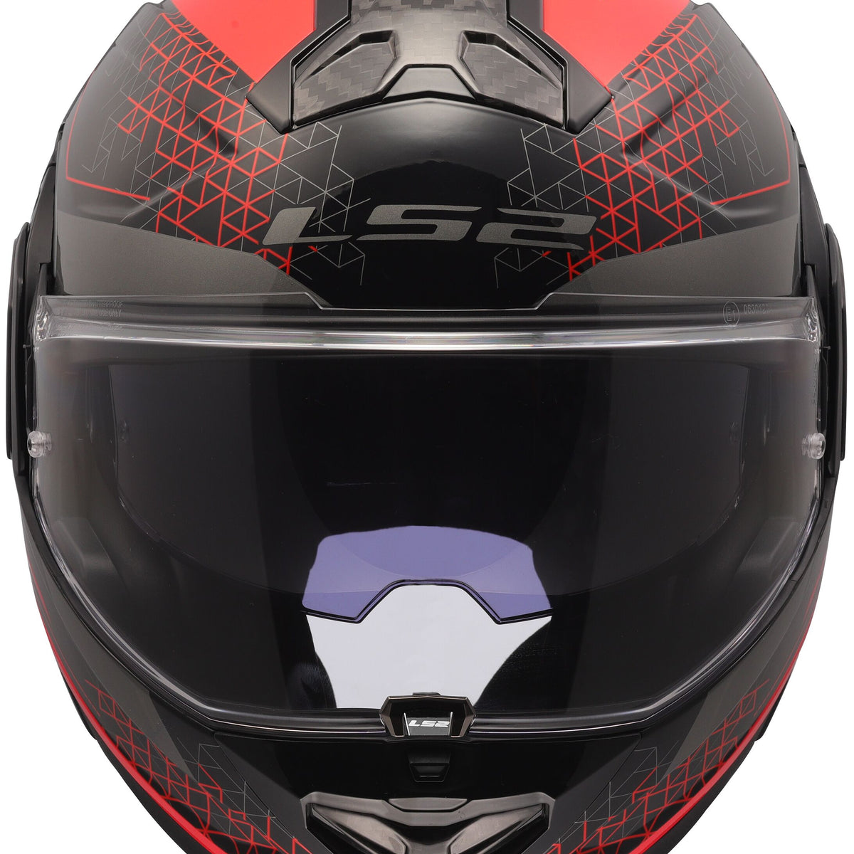 LS2 FF910 Advant II Astral Zwart/Rood Systeemhelm ECE 22.06 – foto 4