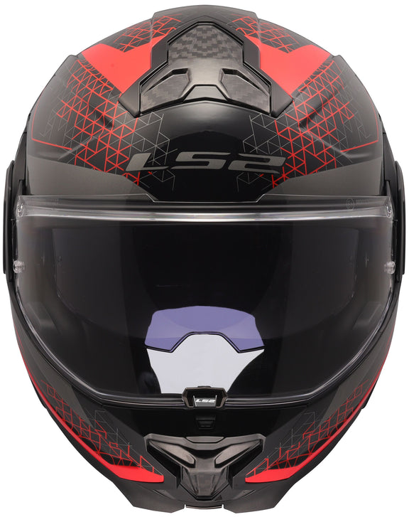 LS2 FF910 Advant II Astral Zwart/Rood Systeemhelm ECE 22.06 – foto 4