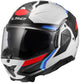 LS2 FF910 Advant II Triple Wit/Blauw/Rood Systeemhelm ECE 22.06