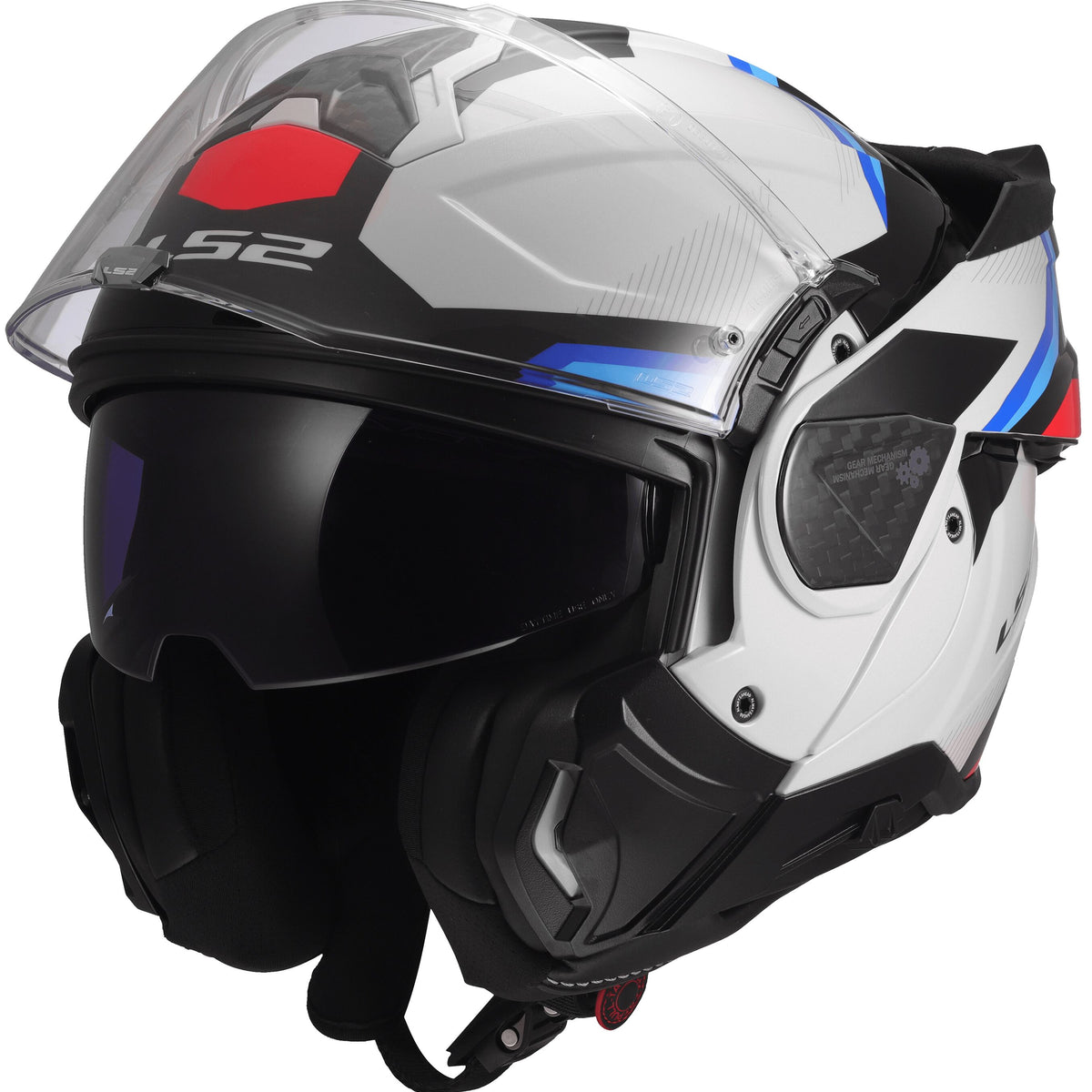 LS2 FF910 Advant II Triple Wit/Blauw/Rood Systeemhelm ECE 22.06 – foto 2