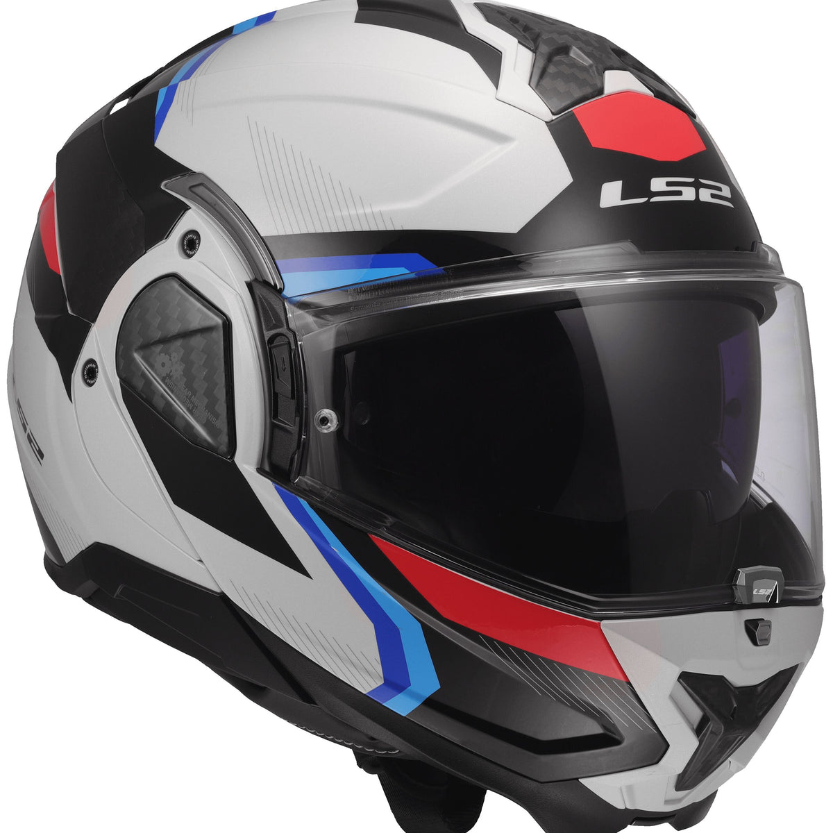 LS2 FF910 Advant II Triple Wit/Blauw/Rood Systeemhelm ECE 22.06 – foto 3