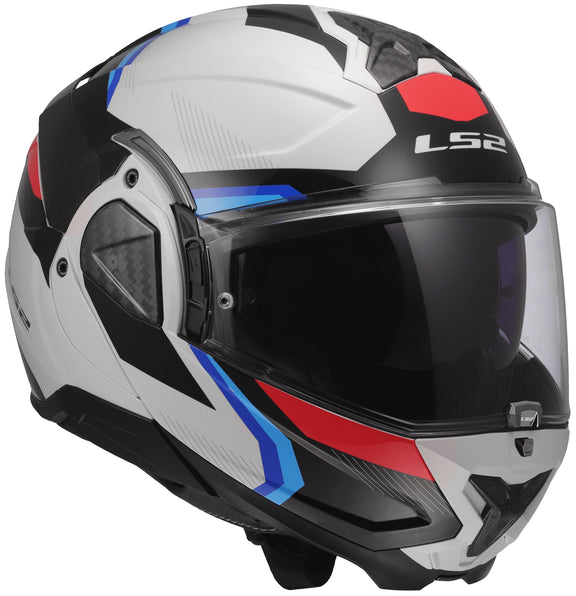 LS2 FF910 Advant II Triple Wit/Blauw/Rood Systeemhelm ECE 22.06 – foto 3