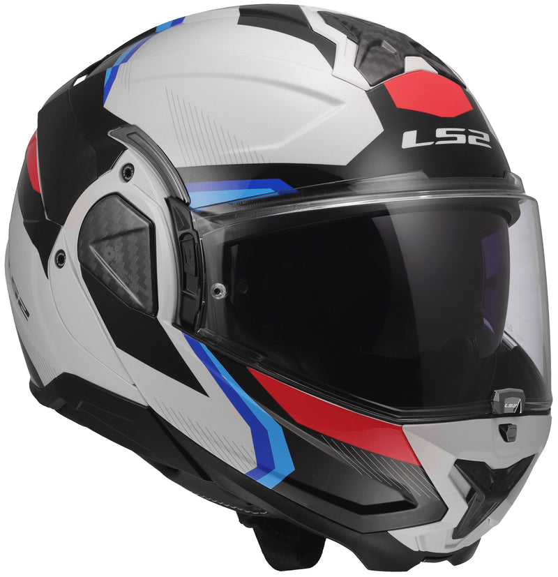 LS2 FF910 Advant II Triple Wit/Blauw/Rood Systeemhelm ECE 22.06 – foto 3