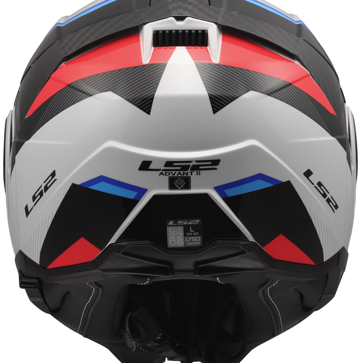LS2 FF910 Advant II Triple Wit/Blauw/Rood Systeemhelm ECE 22.06 – foto 4