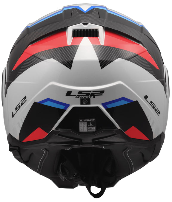 LS2 FF910 Advant II Triple Wit/Blauw/Rood Systeemhelm ECE 22.06 – foto 4