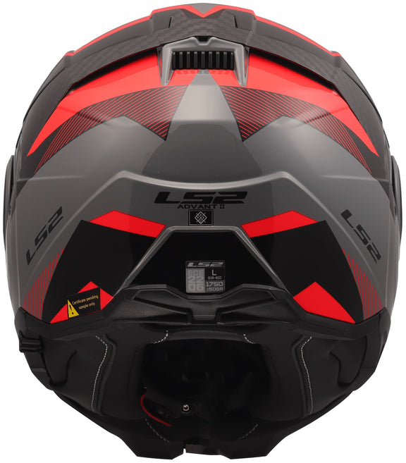 LS2 FF910 Advant II Triple Grijs/Blauw/Rood Systeemhelm ECE 22.06 – foto 3