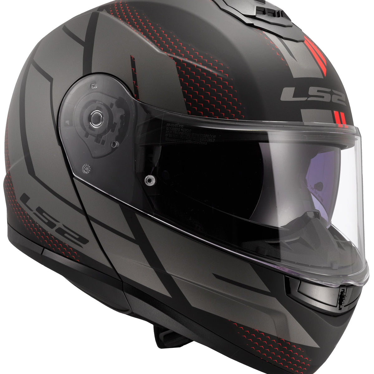 LS2 FF908 Strobe II Code Zwart/Grijs Mat Systeemhelm ECE 22.06 – foto 2