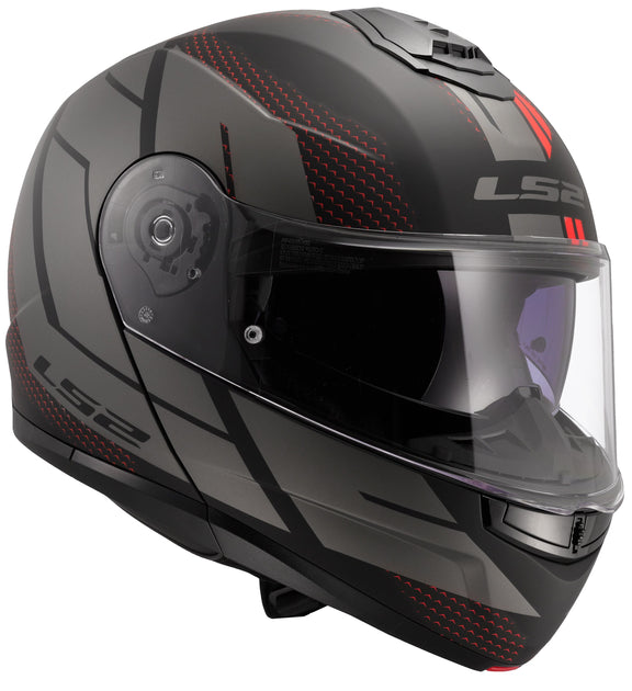 LS2 FF908 Strobe II Code Zwart/Grijs Mat Systeemhelm ECE 22.06 – foto 2