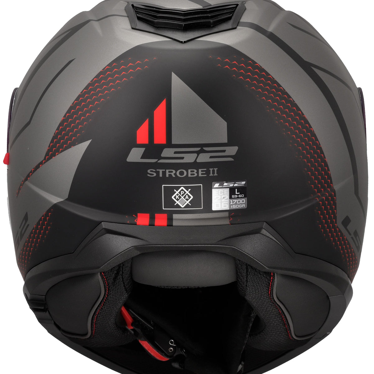 LS2 FF908 Strobe II Code Zwart/Grijs Mat Systeemhelm ECE 22.06 – foto 4
