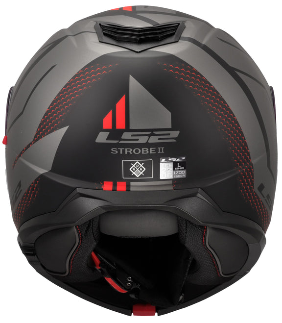 LS2 FF908 Strobe II Code Zwart/Grijs Mat Systeemhelm ECE 22.06 – foto 4