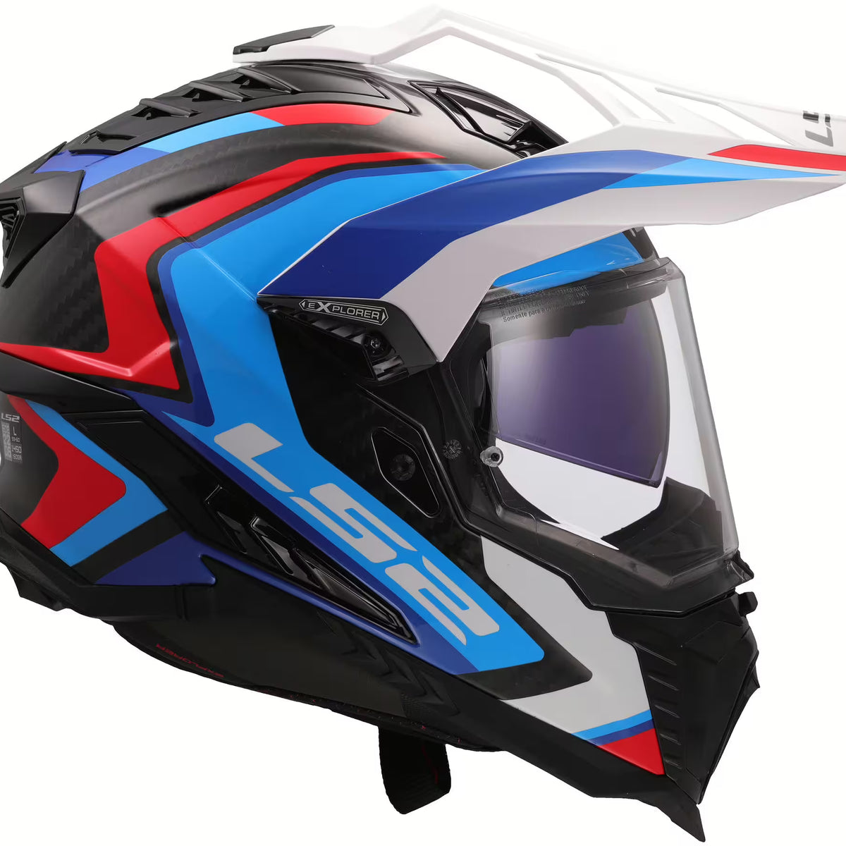 LS2 MX701 Explorer Carbon Frontier II Blau/Rot