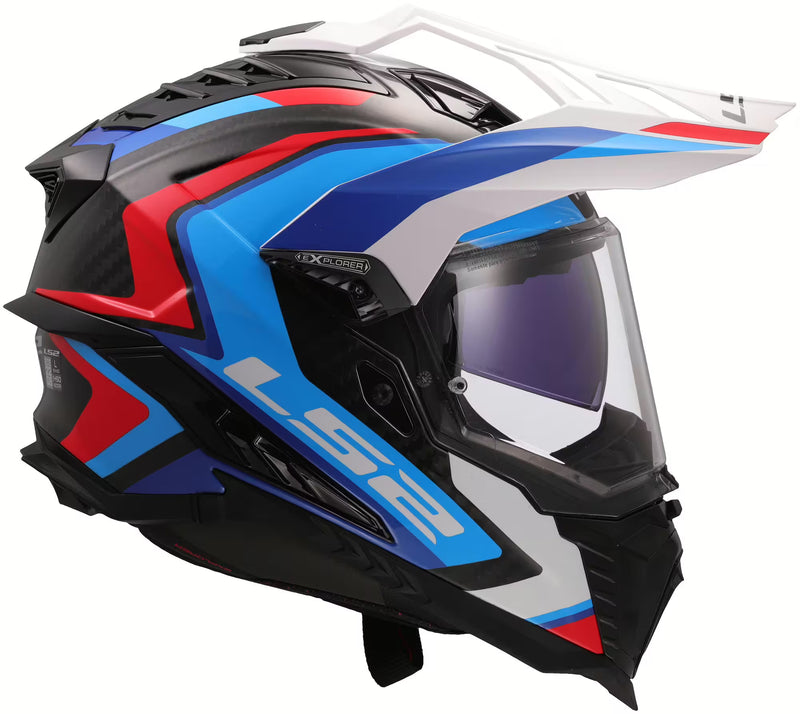 LS2 MX701 Explorer Carbon Frontier II Blau/Rot