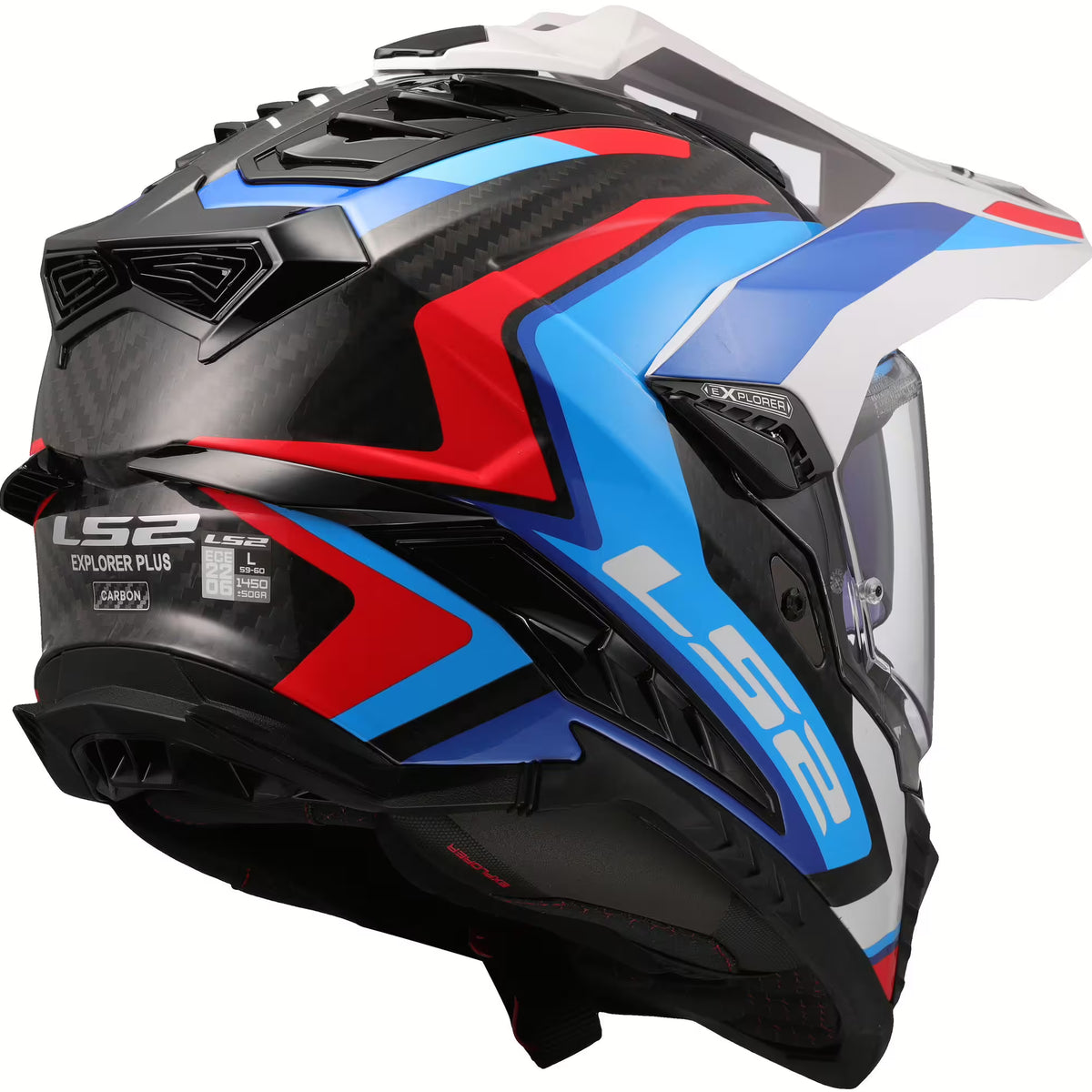 LS2 MX701 Explorer Carbon Frontier II Blau/Rot