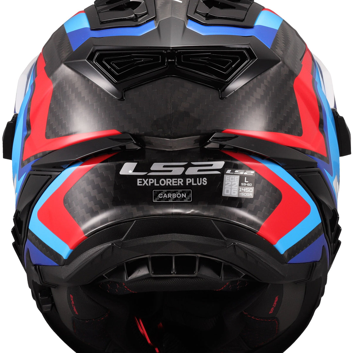 LS2 MX701 Explorer Carbon Frontier II Wit/Blauw/Zwart, 63/64 = XXL Adventurehelm ECE 22.06 – foto 2