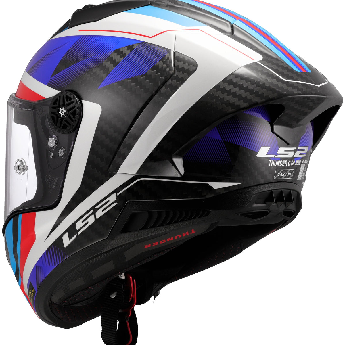 LS2 FF805 Thunder Carbon GP Raute Blauw/Rood Integraalhelm ECE 22.06 – foto 2