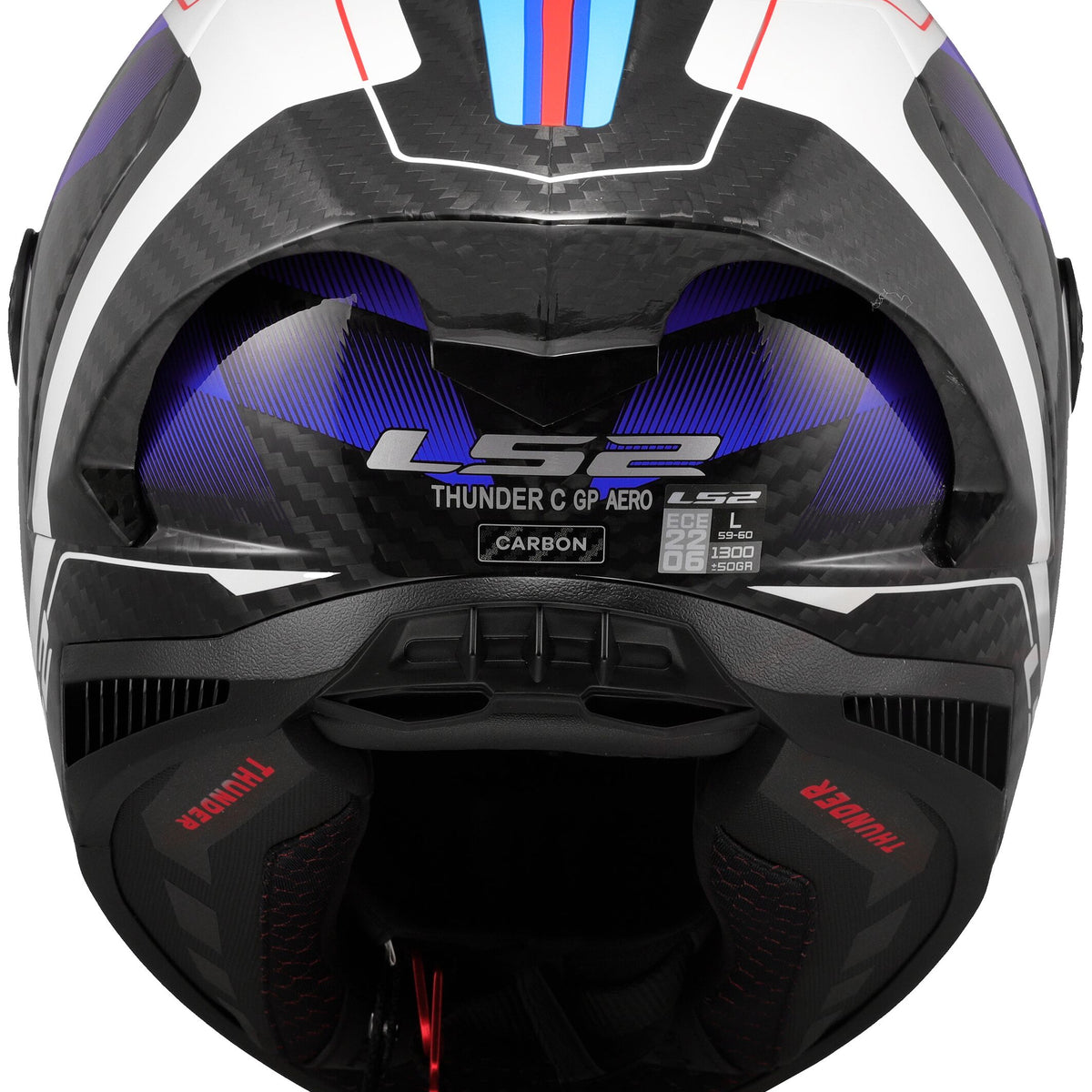 LS2 FF805 Thunder Carbon GP Raute Blauw/Rood Integraalhelm ECE 22.06 – foto 3