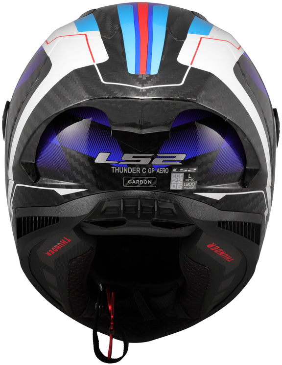 LS2 FF805 Thunder Carbon GP Raute Blauw/Rood Integraalhelm ECE 22.06 – foto 3