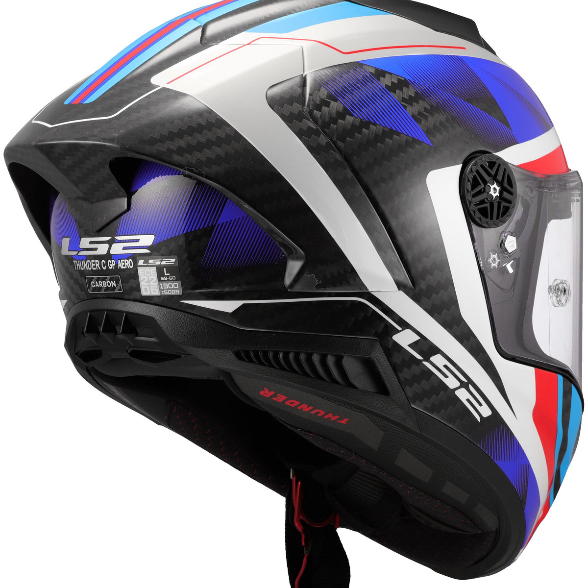 LS2 FF805 Thunder Carbon GP Raute Blauw/Rood Integraalhelm ECE 22.06 – foto 4