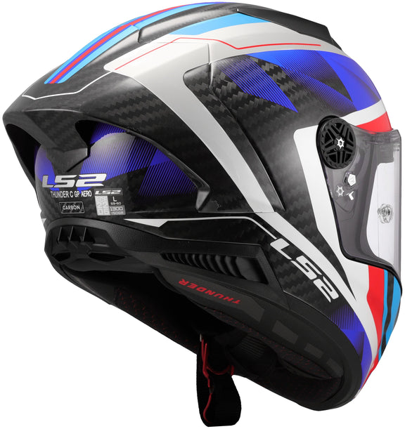 LS2 FF805 Thunder Carbon GP Raute Blauw/Rood Integraalhelm ECE 22.06 – foto 4