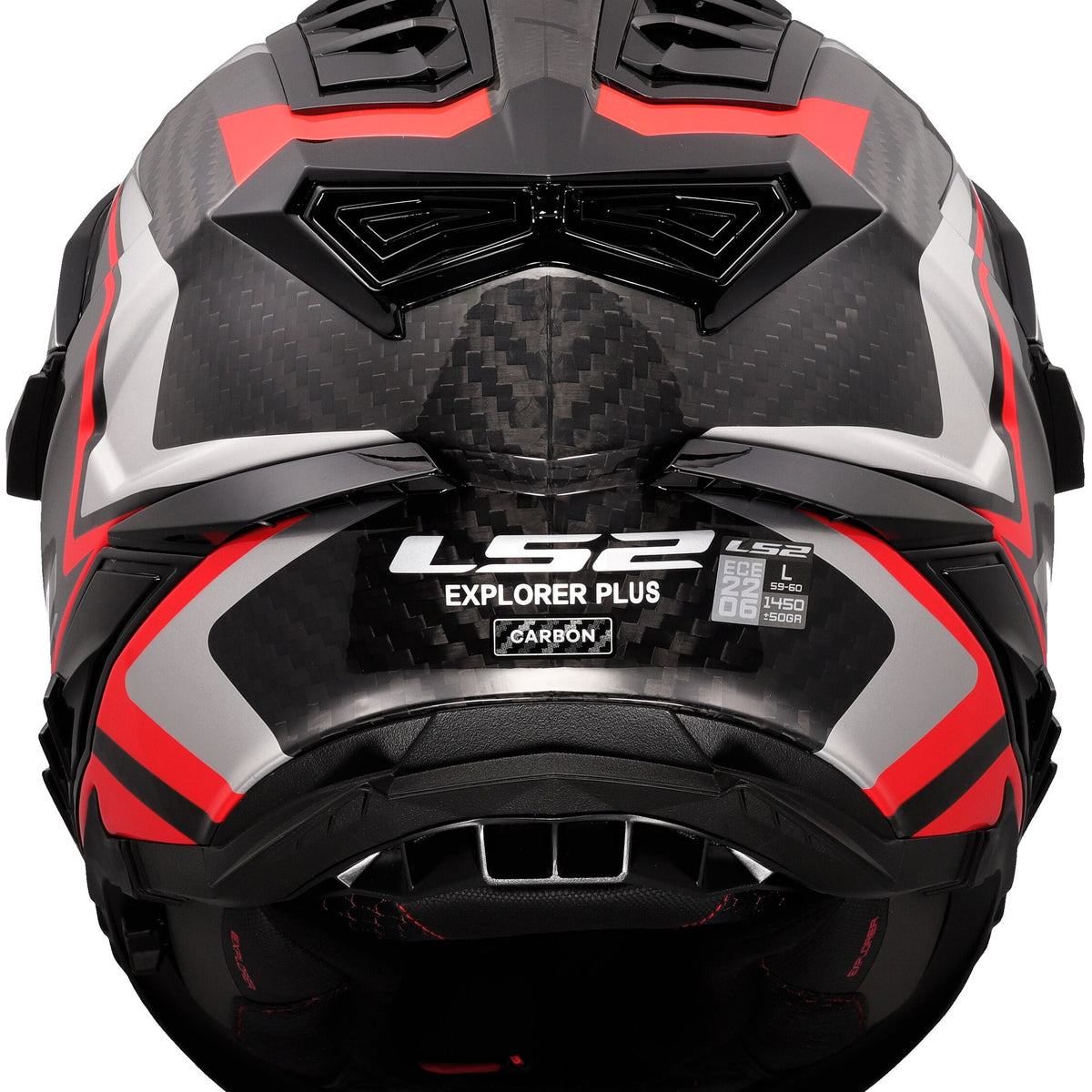 LS2 MX701 Explorer Carbon Frontier II Rood/Zwart, 65/66 = 3XL Adventurehelm ECE 22.06