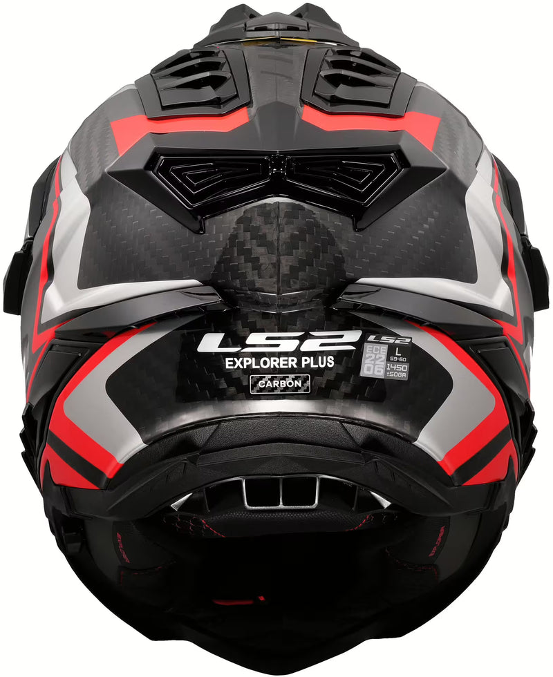 LS2 MX701 Explorer Carbon Frontier II Zwart/Rood