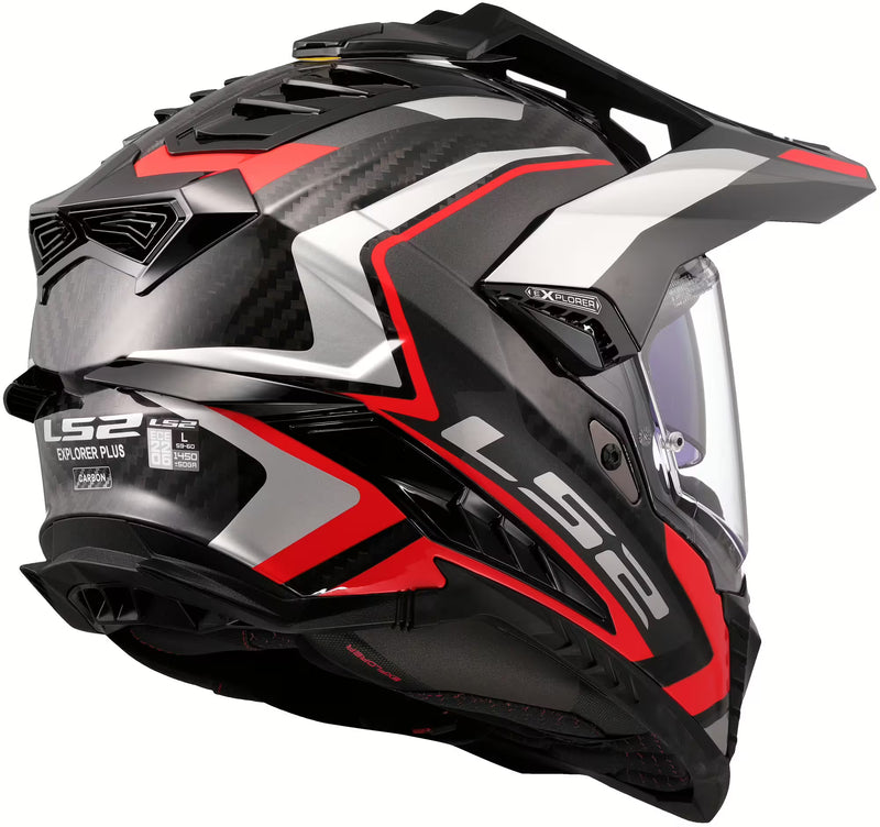 LS2 MX701 Explorer Carbon Frontier II Zwart/Rood