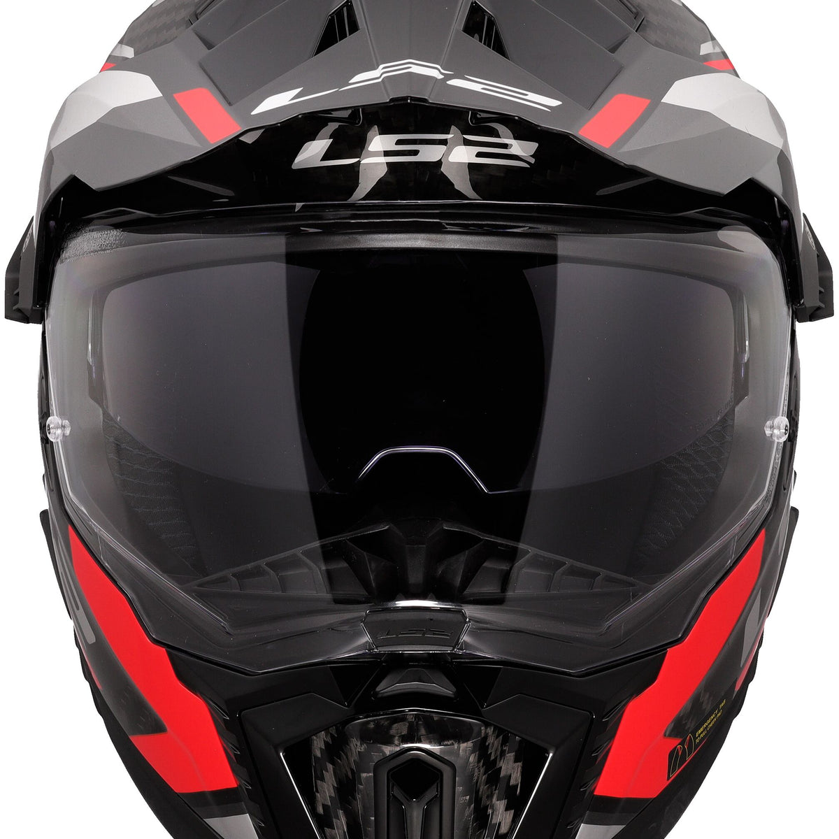 LS2 MX701 Explorer Carbon Frontier II Rood/Zwart, 65/66 = 3XL Adventurehelm ECE 22.06 – foto 2