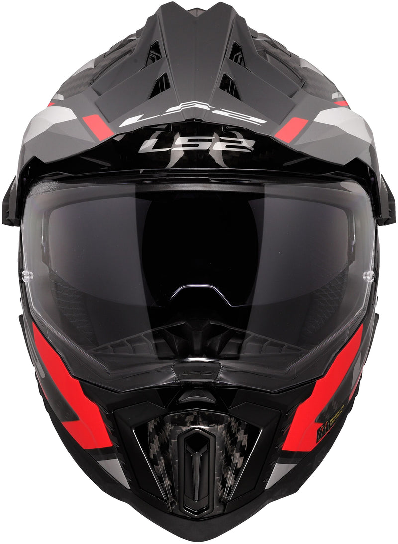 LS2 MX701 Explorer Carbon Frontier II Rood/Zwart, 65/66 = 3XL Adventurehelm ECE 22.06 – foto 2