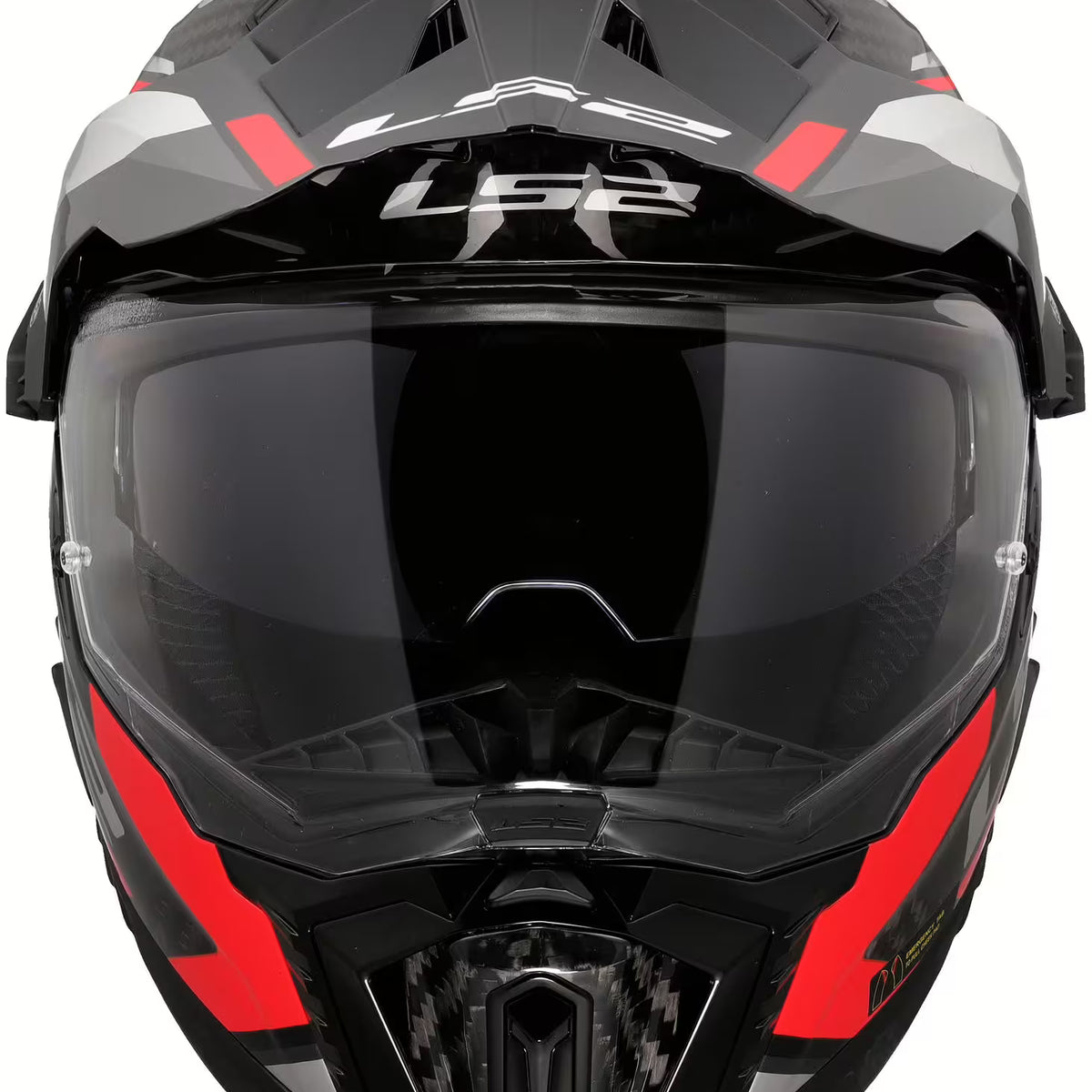 LS2 MX701 Explorer Carbon Frontier II Zwart/Rood