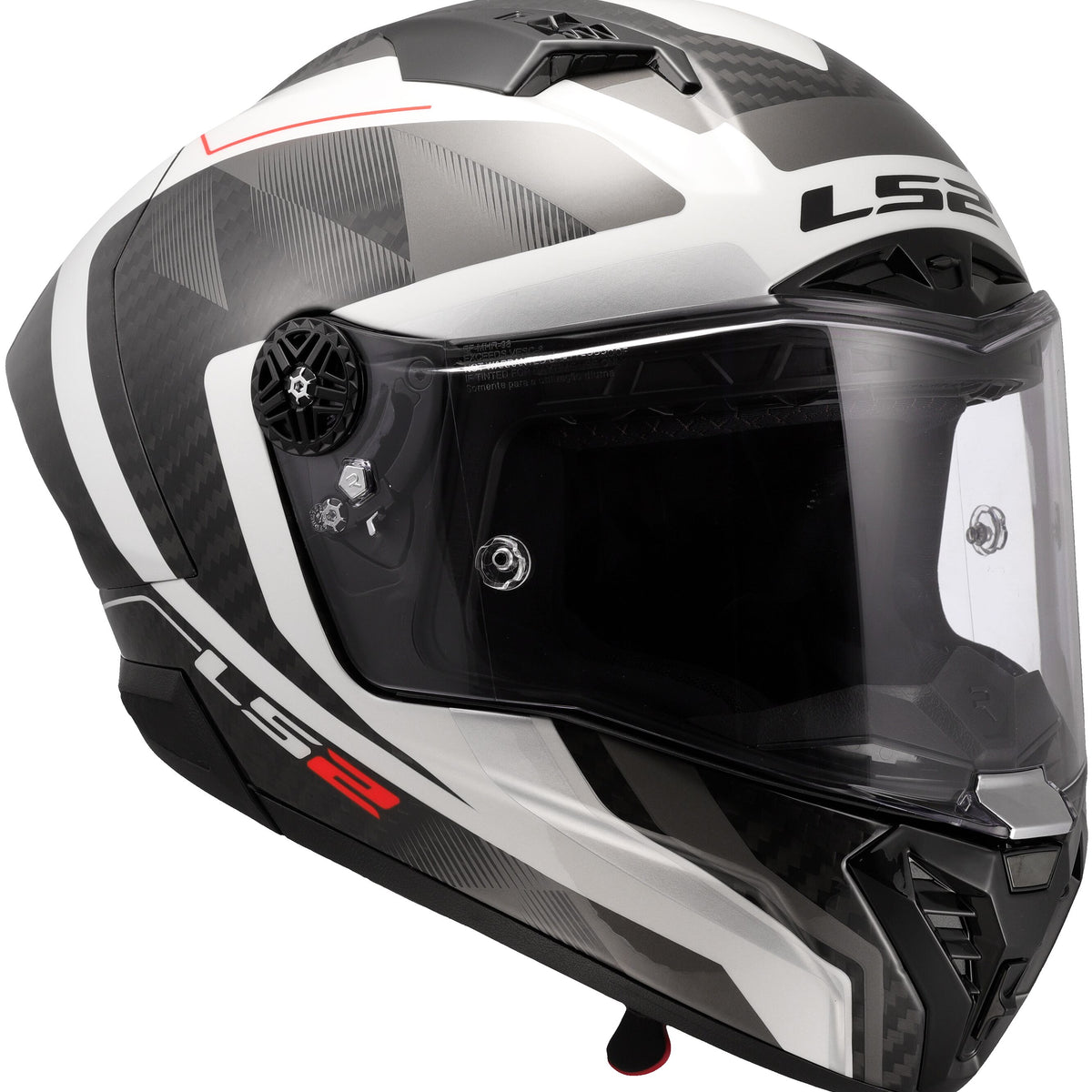 LS2 FF805 Thunder Carbon GP Raute Wit/Grijs Integraalhelm ECE 22.06 – foto 3