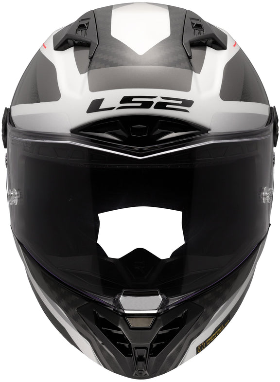 LS2 FF805 Thunder Carbon GP Raute Wit/Grijs Integraalhelm ECE 22.06 – foto 4