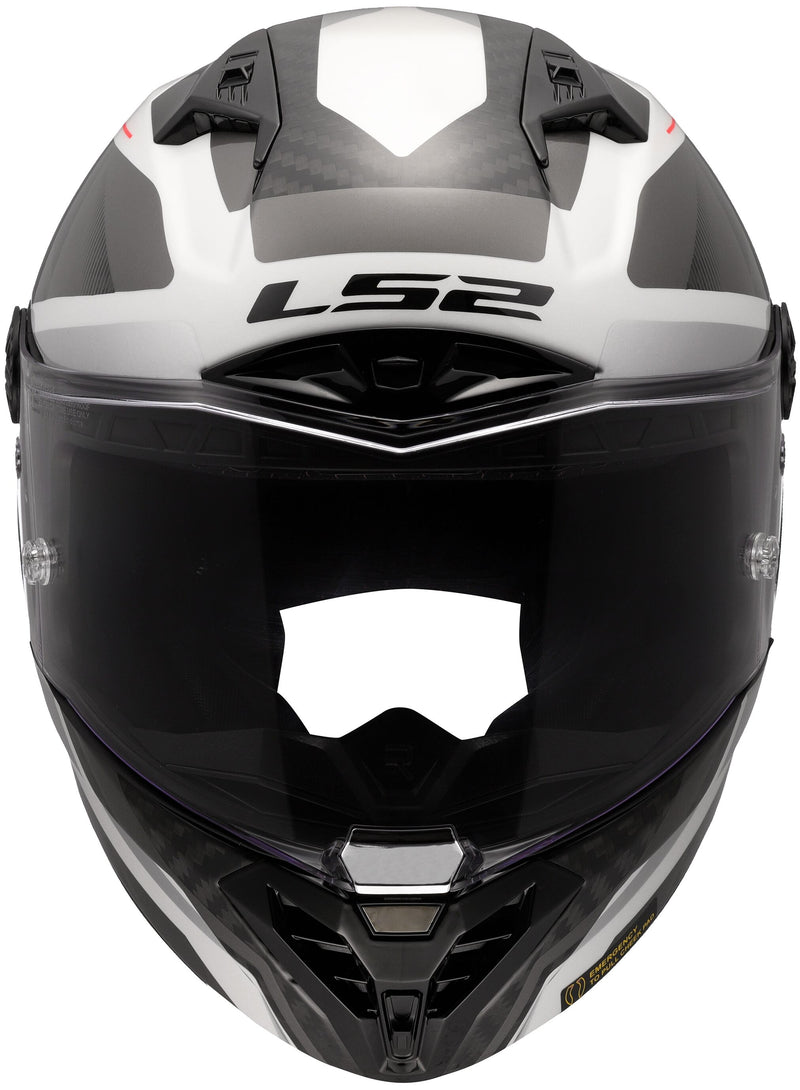 LS2 FF805 Thunder Carbon GP Raute Wit/Grijs Integraalhelm ECE 22.06 – foto 4