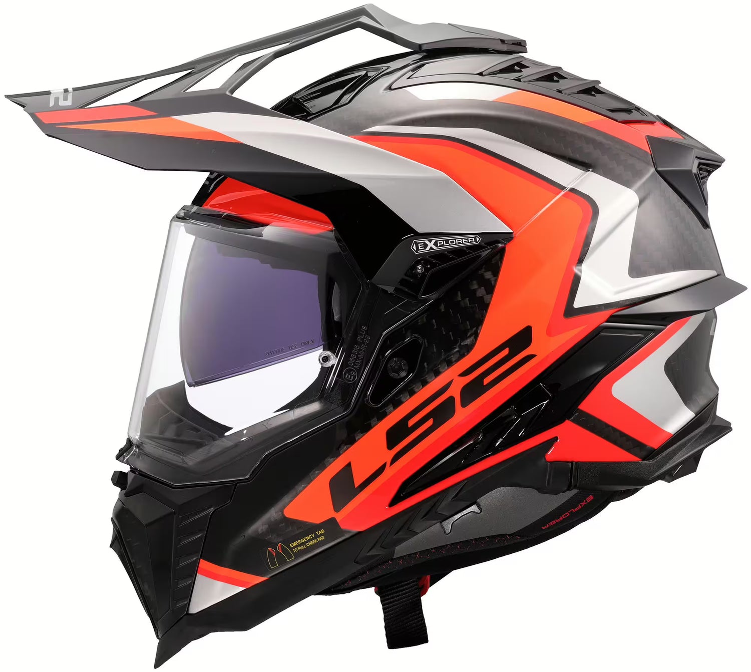 LS2 Explorer Carbon Oranje