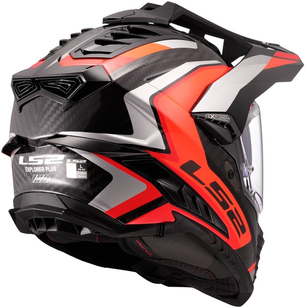 LS2 MX701 Explorer Carbon Frontier II Oranje/Zwart, 65/66 = 3XL Adventurehelm ECE 22.06