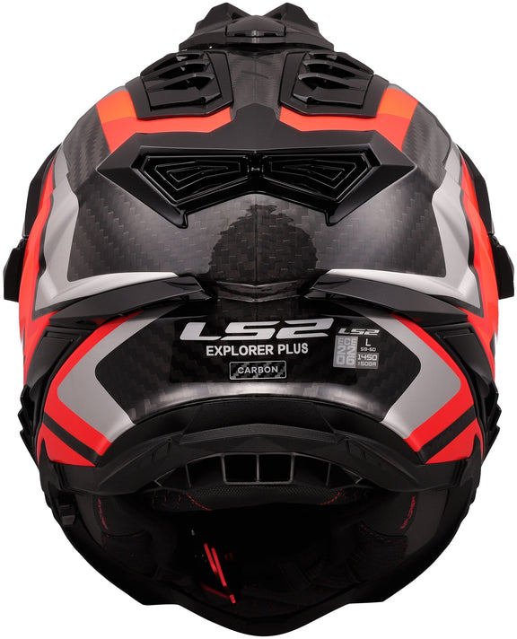 LS2 MX701 Explorer Carbon Frontier II Oranje/Zwart, 65/66 = 3XL Adventurehelm ECE 22.06 – foto 3