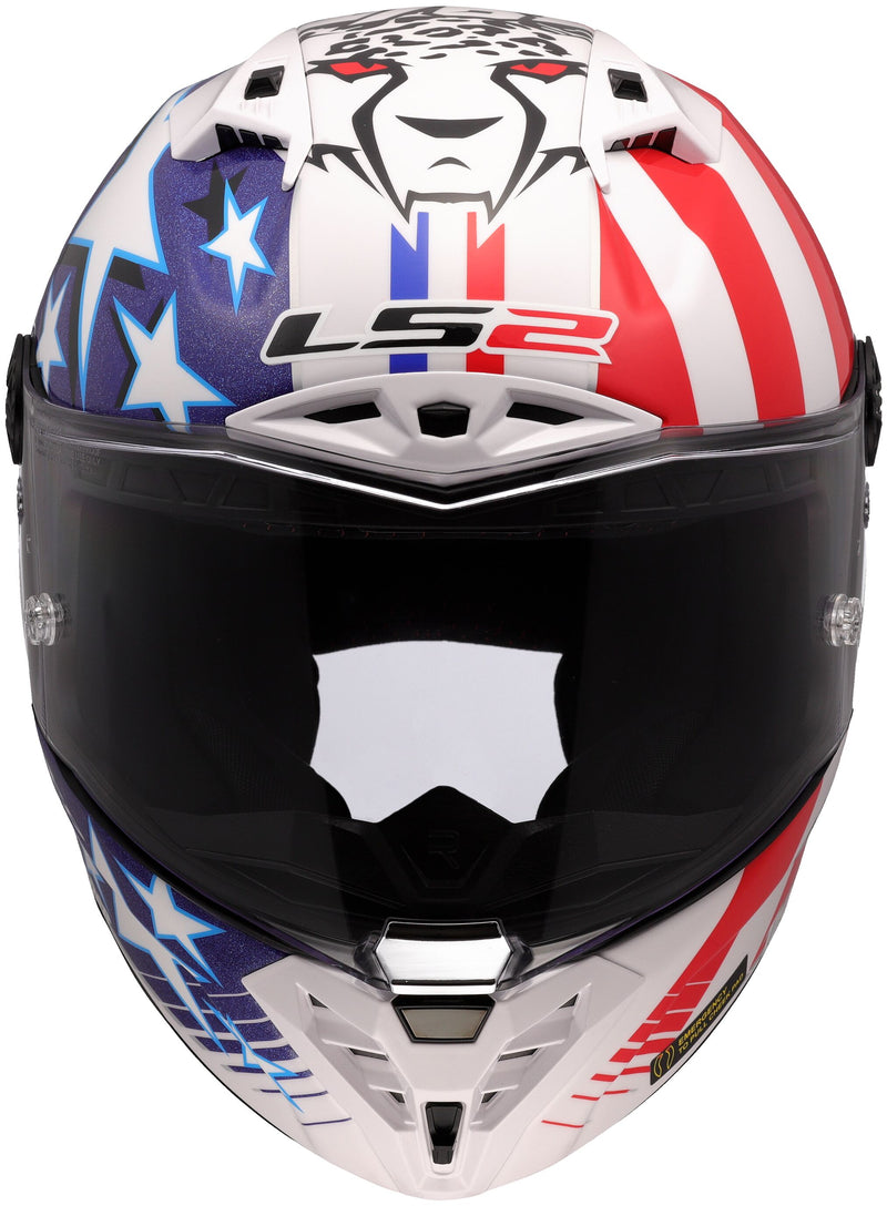 LS2 FF805 Thunder Carbon GP Aero Replica Baz Wit/Rood/Blauw Integraalhelm ECE 22.06