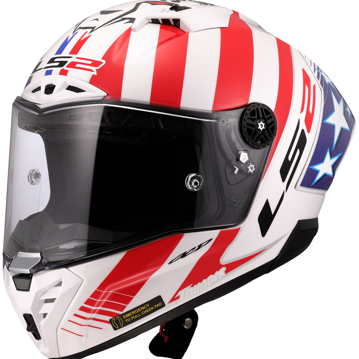 LS2 FF805 Thunder Carbon GP Aero Replica Baz Wit/Rood/Blauw Integraalhelm ECE 22.06 – foto 4