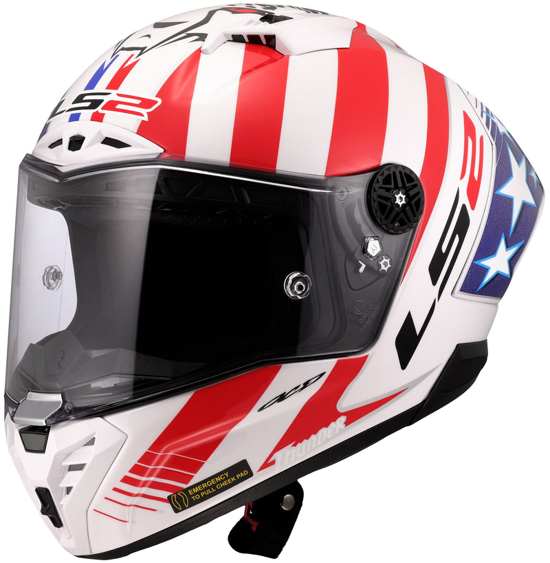 LS2 FF805 Thunder Carbon GP Aero Replica Baz Wit/Rood/Blauw Integraalhelm ECE 22.06 – foto 4