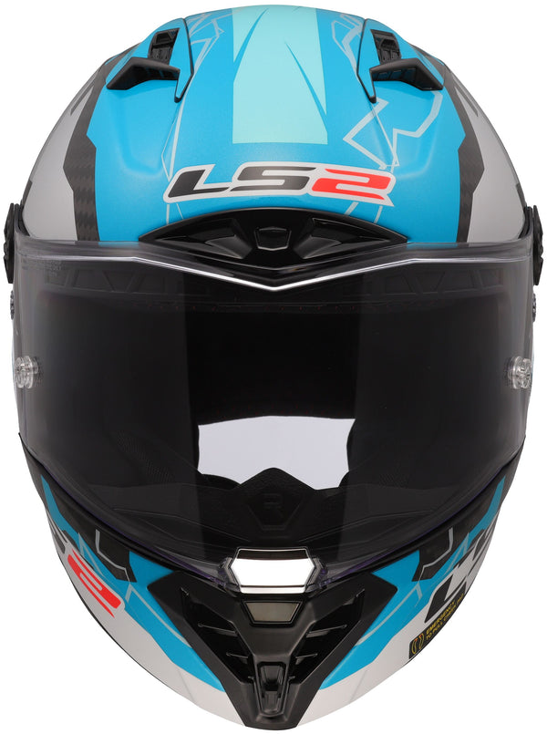 LS2 FF805 Thunder Carbon GP Aero Replica Huertas Blau/Weiß/Schwarz Integralhelm ECE 22.06