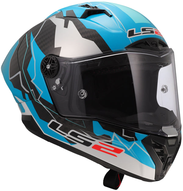 LS2 FF805 Thunder Carbon GP Aero Replica Huertas Blau/Weiß/Schwarz Integralhelm ECE 22.06