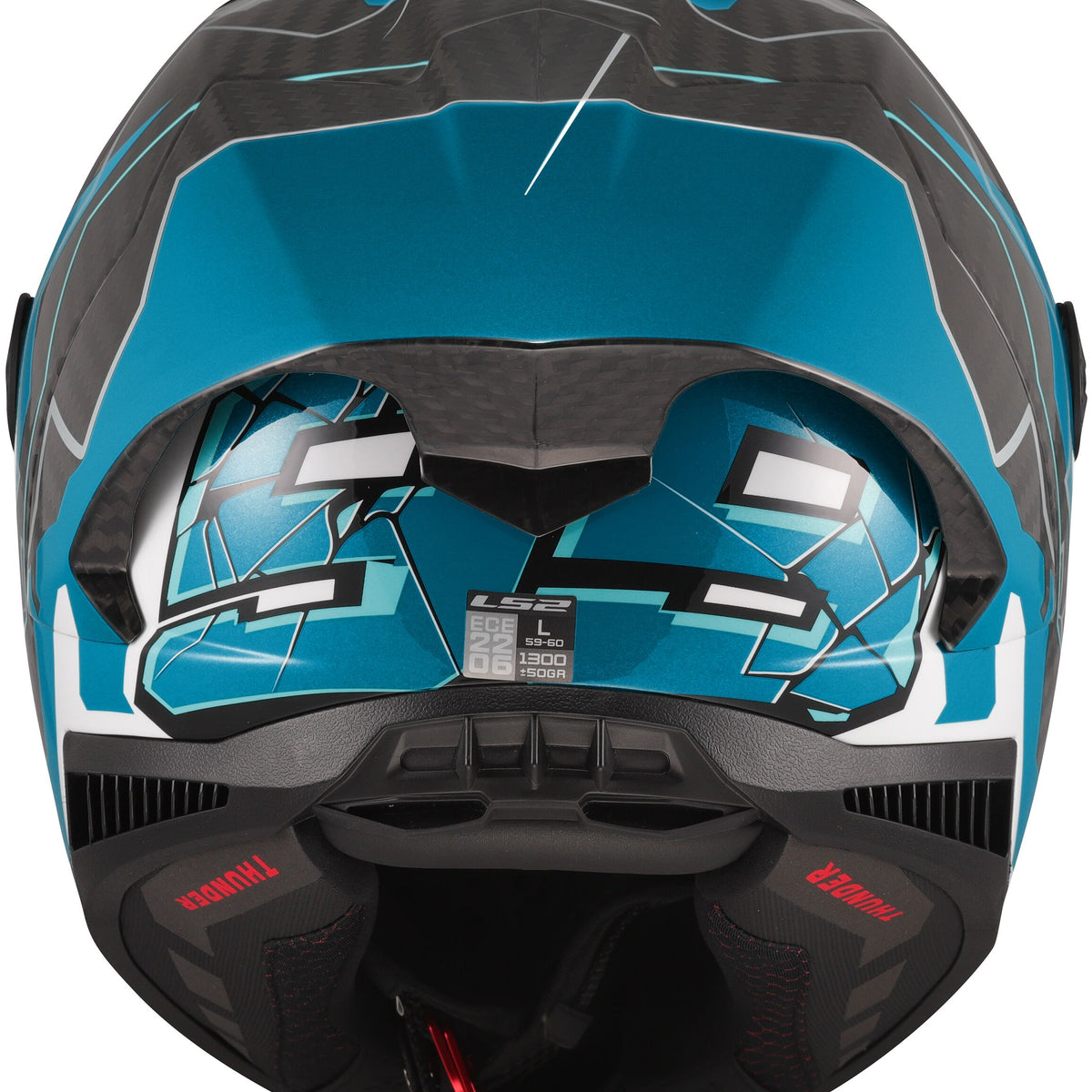 LS2 FF805 Thunder Carbon GP Aero Replica Huertas Blauw/Wit/Zwart Integraalhelm ECE 22.06 – foto 3