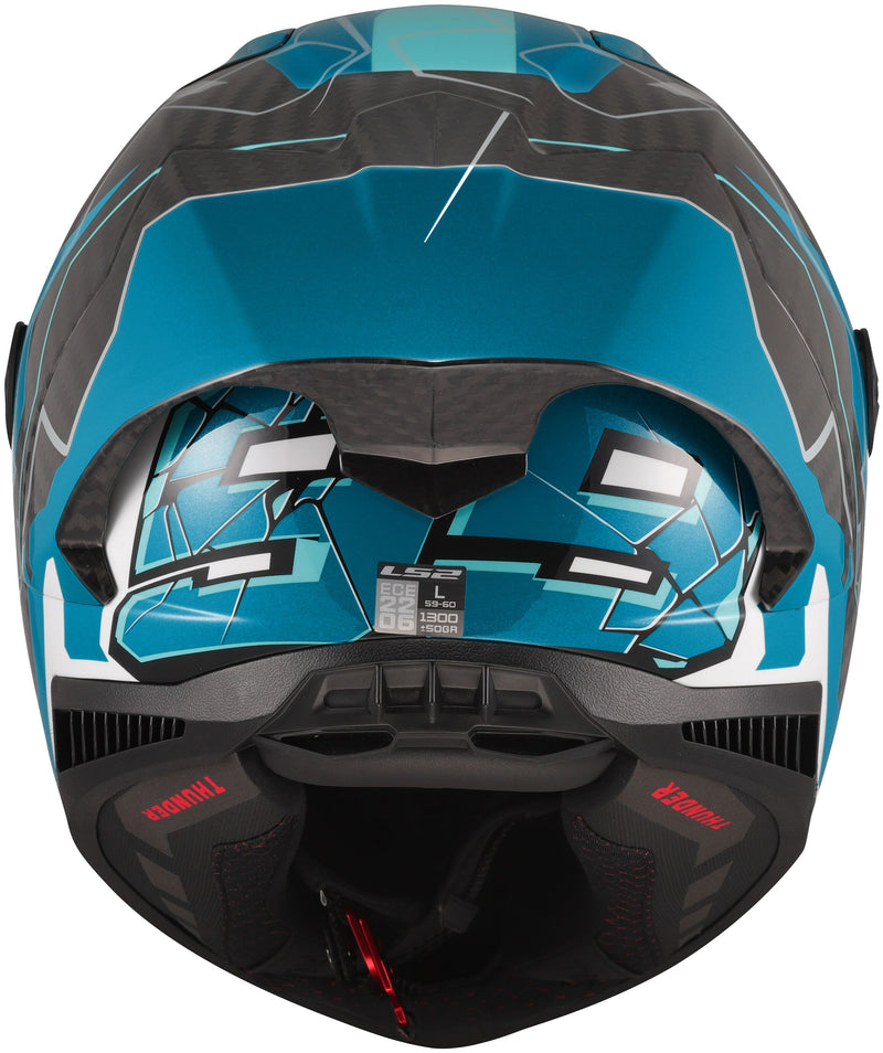 LS2 FF805 Thunder Carbon GP Aero Replica Huertas Blauw/Wit/Zwart Integraalhelm ECE 22.06 – foto 3