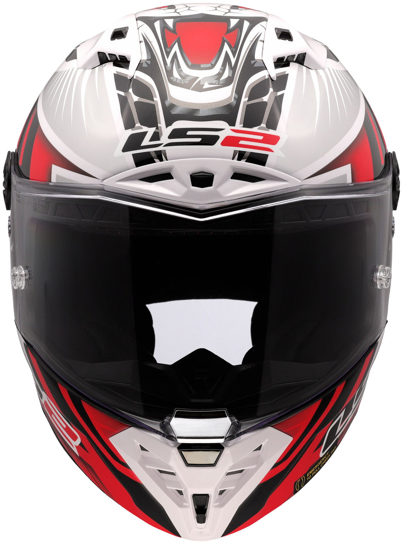 LS2 FF805 Thunder Carbon GP Aero Replica Perolari Wit/Rood/Zwart Integraalhelm ECE 22.06