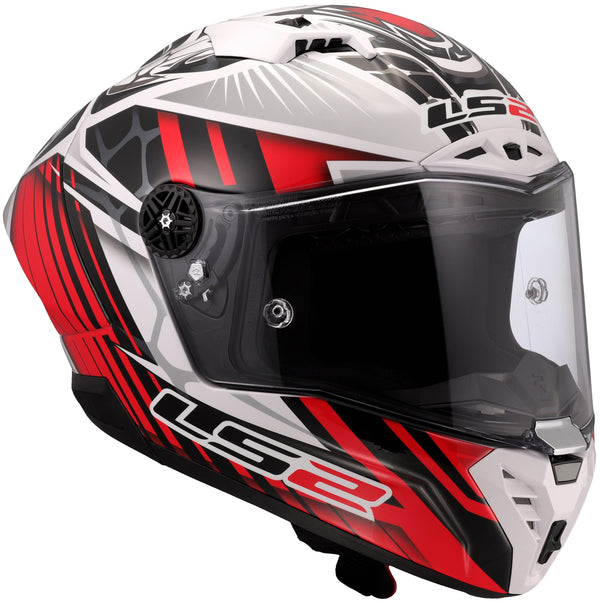 LS2 FF805 Thunder Carbon GP Aero Replica Perolari Weiß/Rot/Schwarz Integralhelm ECE 22.06