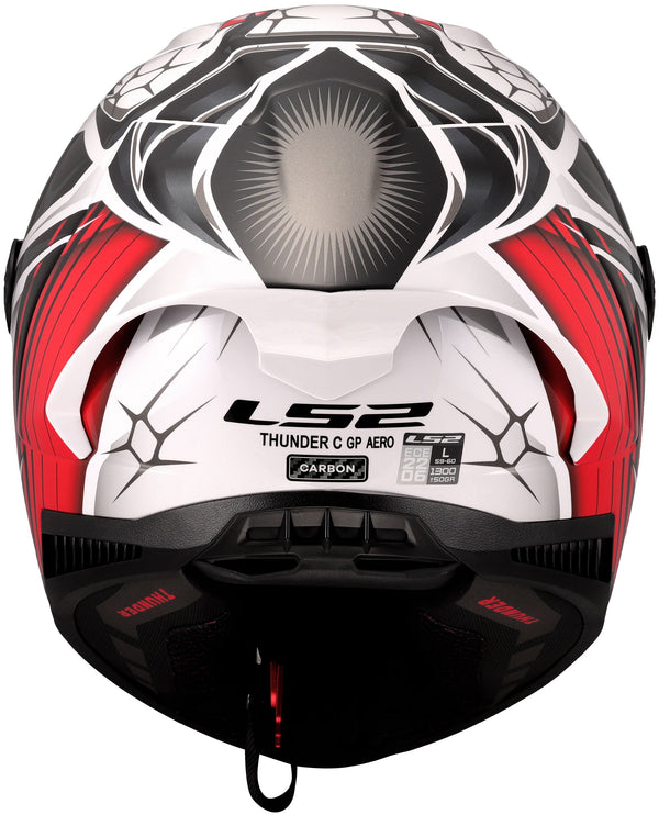 LS2 FF805 Thunder Carbon GP Aero Replica Perolari Weiß/Rot/Schwarz Integralhelm ECE 22.06