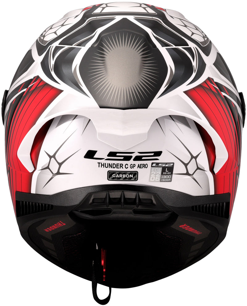 LS2 FF805 Thunder Carbon GP Aero Replica Perolari Wit/Rood/Zwart Integraalhelm ECE 22.06 – foto 3