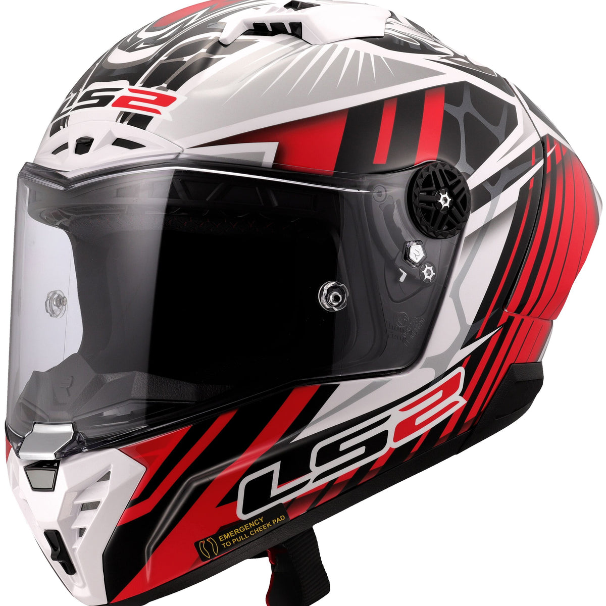 LS2 FF805 Thunder Carbon GP Aero Replica Perolari Wit/Rood/Zwart Integraalhelm ECE 22.06 – foto 4