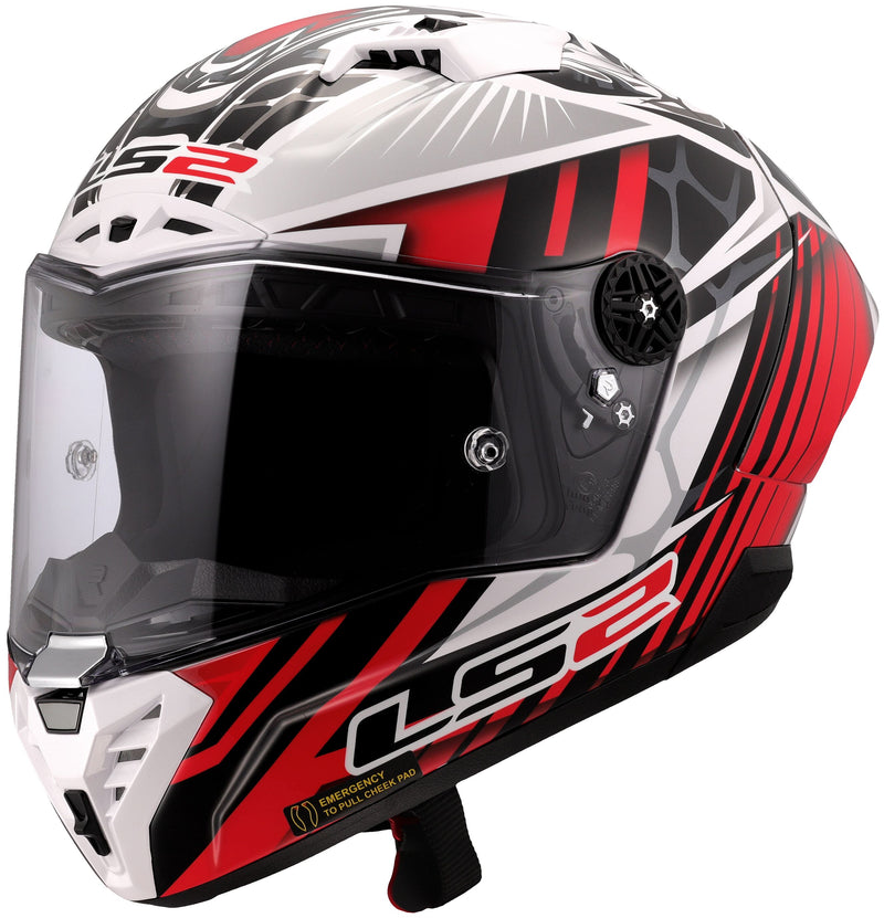 LS2 FF805 Thunder Carbon GP Aero Replica Perolari Wit/Rood/Zwart Integraalhelm ECE 22.06 – foto 4